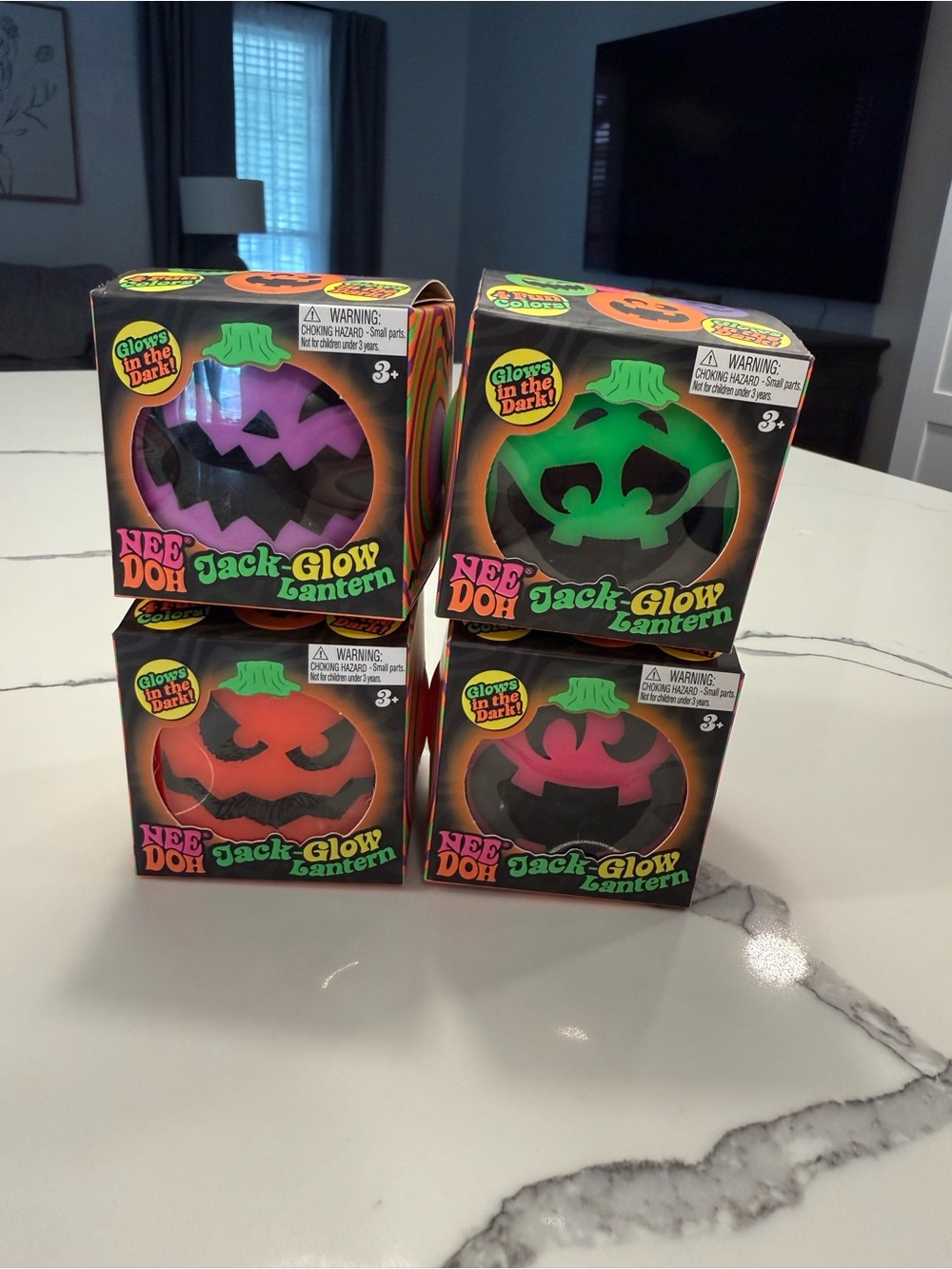 Jack-Glow Lantern Kids Toy - Green, Orange, Pink, Purple - Glows in the Dark